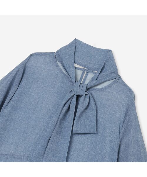 R-ISM / リズム シャツ・ブラウス | 【セットアップ対応・洗える・S/M/Lサイズ】シフォンデニムプリントブラウス | 詳細5