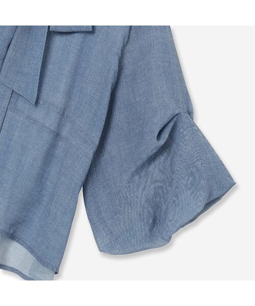 R-ISM / リズム シャツ・ブラウス | 【セットアップ対応・洗える・S/M/Lサイズ】シフォンデニムプリントブラウス | 詳細6