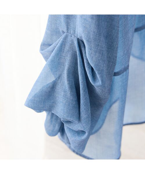 R-ISM / リズム シャツ・ブラウス | 【セットアップ対応・洗える・S/M/Lサイズ】シフォンデニムプリントブラウス | 詳細9