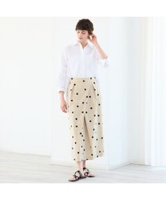 R-ISM / リズム ミニ・ひざ丈スカート | 【洗える・S/M/Lサイズ】ドットプリントタフタスカート