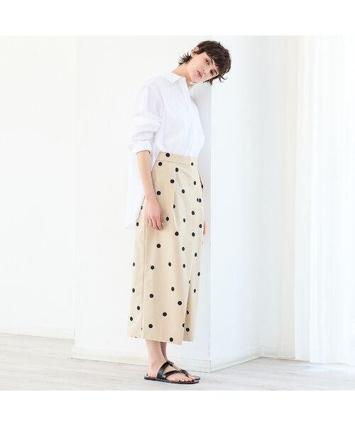 R-ISM / リズム ミニ・ひざ丈スカート | 【洗える・S/M/Lサイズ】ドットプリントタフタスカート | 詳細10