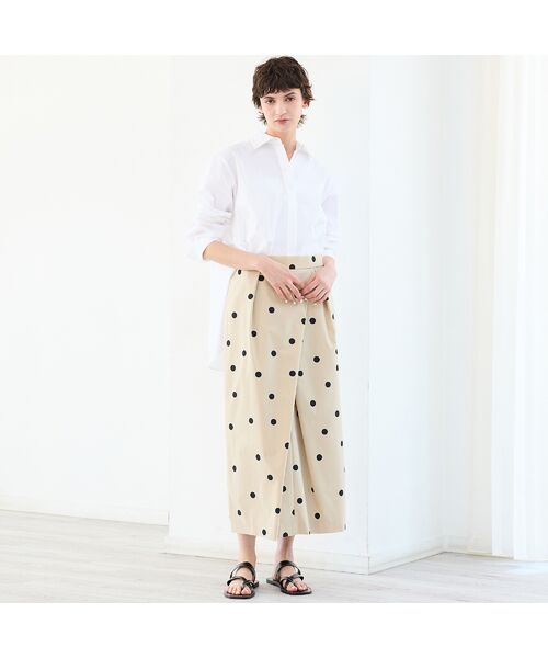 R-ISM / リズム ミニ・ひざ丈スカート | 【洗える・S/M/Lサイズ】ドットプリントタフタスカート | 詳細4