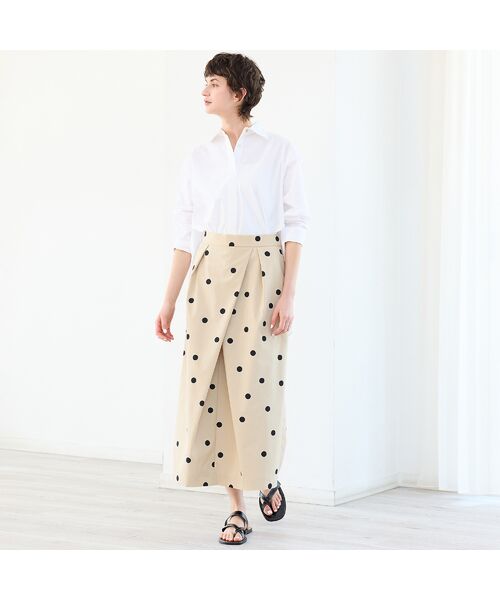 R-ISM / リズム ミニ・ひざ丈スカート | 【洗える・S/M/Lサイズ】ドットプリントタフタスカート | 詳細5
