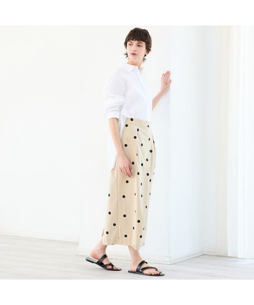 R-ISM / リズム ミニ・ひざ丈スカート | 【洗える・S/M/Lサイズ】ドットプリントタフタスカート | 詳細6