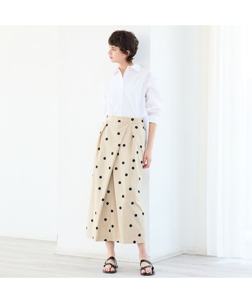 R-ISM / リズム ミニ・ひざ丈スカート | 【洗える・S/M/Lサイズ】ドットプリントタフタスカート | 詳細7