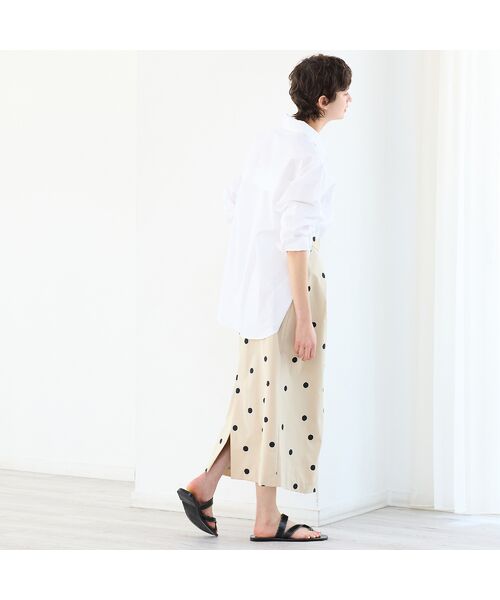 R-ISM / リズム ミニ・ひざ丈スカート | 【洗える・S/M/Lサイズ】ドットプリントタフタスカート | 詳細9