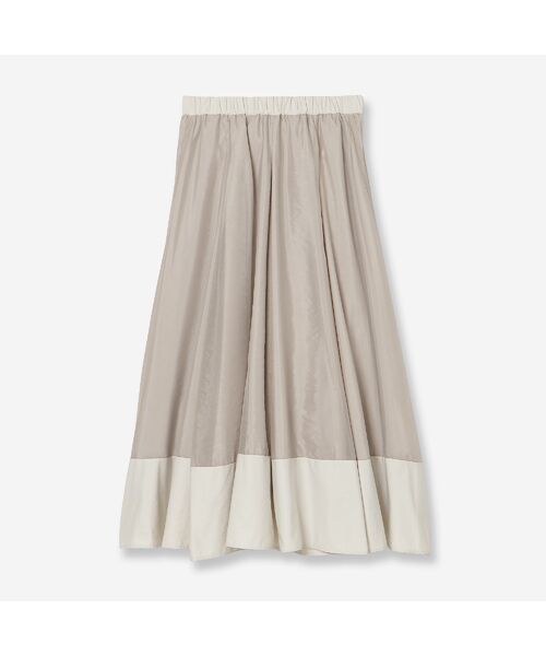 R-ISM / リズム ミニ・ひざ丈スカート | 【洗える・S/M/Lサイズ】オーガンジーコンビボリュームスカート（ライトベージュ）