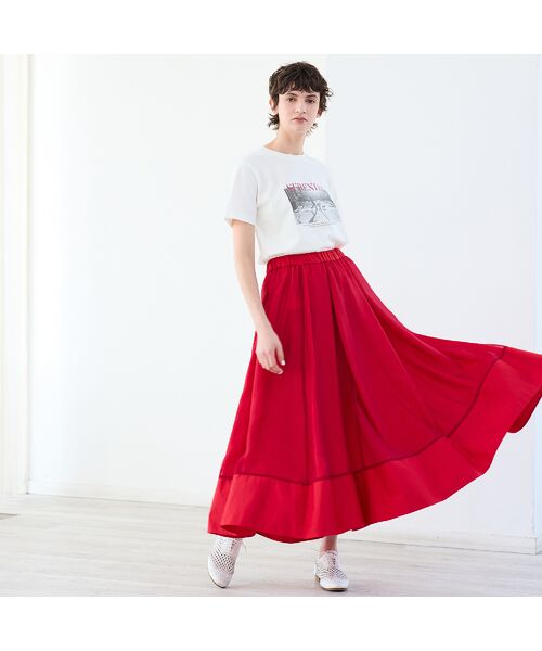 R-ISM / リズム ミニ・ひざ丈スカート | 【洗える・S/M/Lサイズ】オーガンジーコンビボリュームスカート | 詳細10