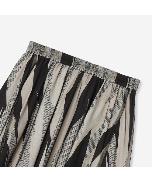 R-ISM / リズム ミニ・ひざ丈スカート | 【洗える・S/M/Lサイズ】ジオメトリックプリント×チュールスカート | 詳細1