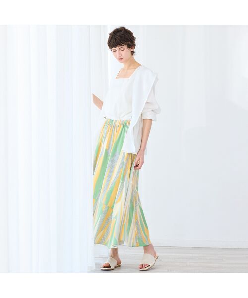 R-ISM / リズム ミニ・ひざ丈スカート | 【洗える・S/M/Lサイズ】ジオメトリックプリント×チュールスカート | 詳細8