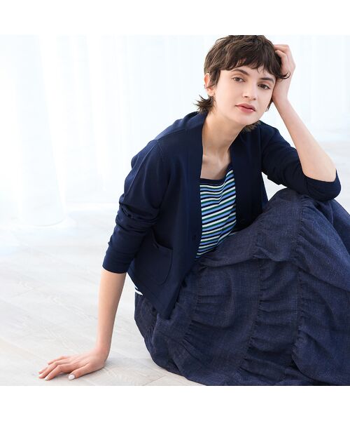 R-ISM / リズム ミニ・ひざ丈スカート | 【セットアップ対応・洗える・S/M/Lサイズ】シフォンデニムプリントスカート | 詳細9