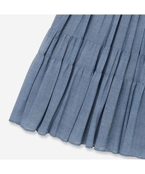 R-ISM / リズム ミニ・ひざ丈スカート | 【セットアップ対応・洗える・S/M/Lサイズ】シフォンデニムプリントスカート | 詳細16