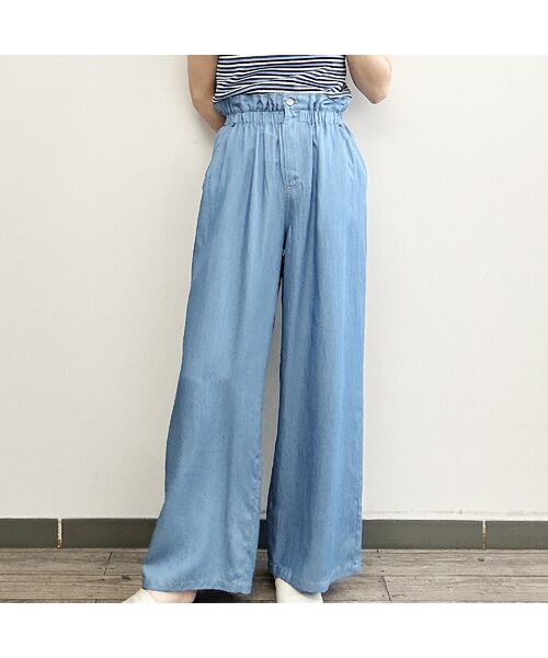 R-ISM / リズム その他パンツ | 【セットアップ対応・洗える・S/M/Lサイズ】シャンブレーデニムトラウザー | 詳細1