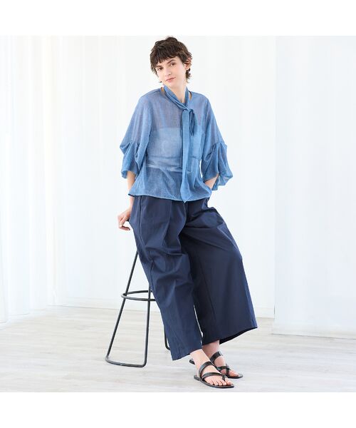 R-ISM / リズム その他パンツ | 【セットアップ対応・接触冷感・S/M/Lサイズ】ストレッチワイドパンツ | 詳細1