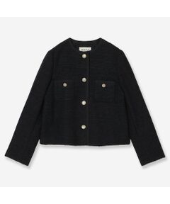 R-ISM / リズム ノーカラージャケット | 【S/M/Lサイズ】ツイードノーカラージャケット