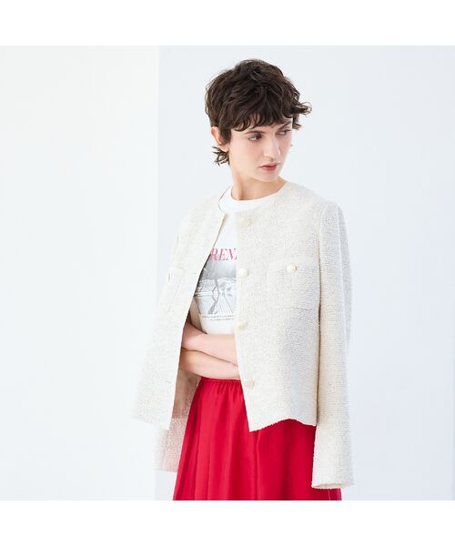 R-ISM / リズム ノーカラージャケット | 【S/M/Lサイズ】ツイードノーカラージャケット | 詳細3