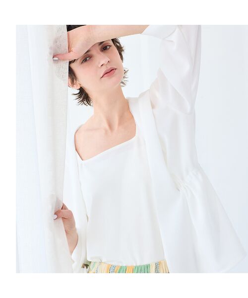 R-ISM / リズム ノーカラージャケット | 【洗える・S/M/Lサイズ】カラミフーディージャケット | 詳細1