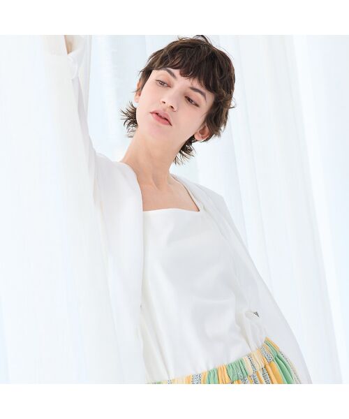 R-ISM / リズム ノーカラージャケット | 【洗える・S/M/Lサイズ】カラミフーディージャケット | 詳細5