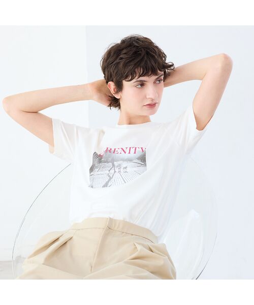 R-ISM / リズム カットソー | 【R-ISM人気アイテム・洗える】フォトプリントTシャツ（DOG）（オフ）