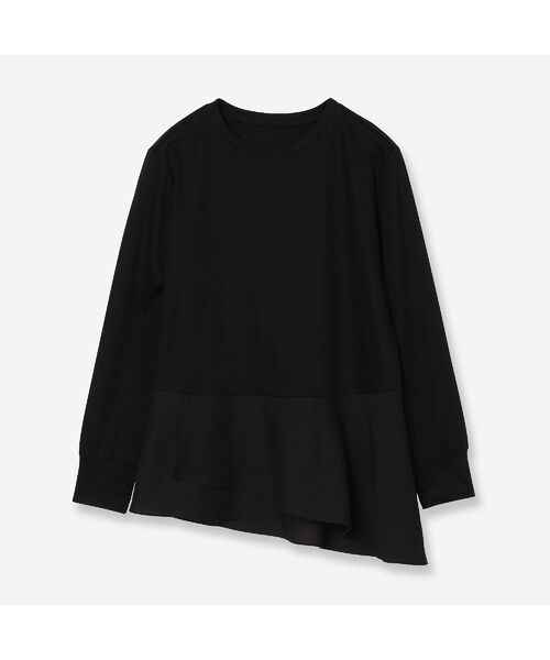 R-ISM / リズム カットソー | 【接触冷感・紫外線防止・洗える】ドッキングカットソー（ブラック）