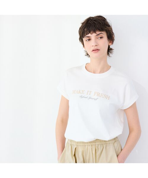 R-ISM / リズム カットソー | 【接触冷感・紫外線防止・洗える】ロゴTシャツ（MAKE IT FRESH） | 詳細1