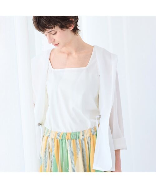 R-ISM / リズム タンクトップ | 【前後2WAY・接触冷感・洗える】ドライポンチタンクトップ（オフ）