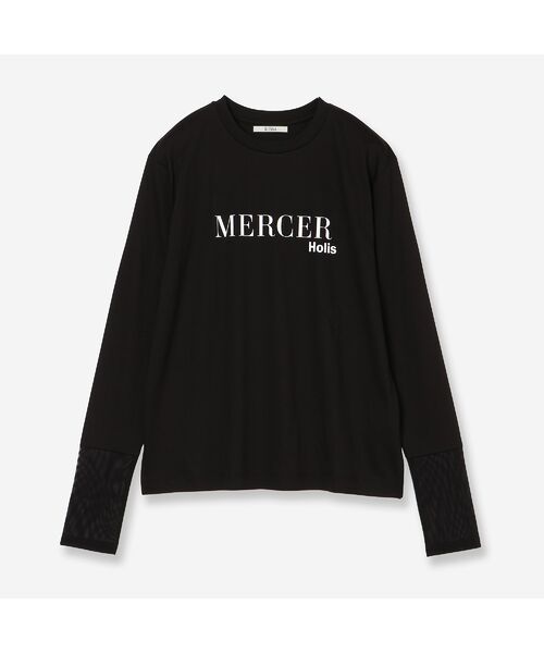 R-ISM / リズム カットソー | 【接触冷感・洗える】ロングスリーブロゴTシャツ（MERCER）（ブラック）