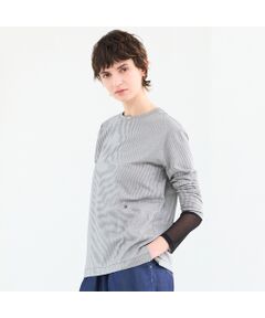 R-ISM / リズム カットソー | 【接触冷感・洗える】ロングスリーブボーダーTシャツ