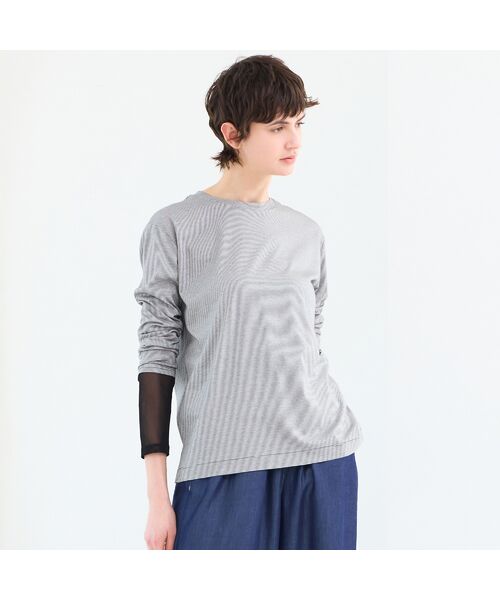 R-ISM / リズム カットソー | 【接触冷感・洗える】ロングスリーブボーダーTシャツ | 詳細9