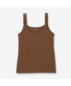 【全4色・洗える】カップ付きランダムテレコキャミソール