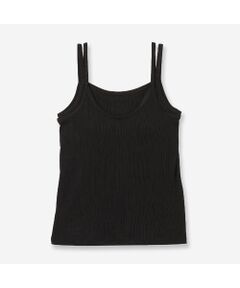 R-ISM / リズム キャミソール・チューブトップ | 【全4色・洗える】カップ付きランダムテレコキャミソール