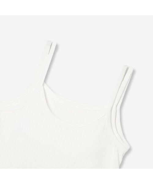 R-ISM / リズム キャミソール・チューブトップ | 【全4色・洗える】カップ付きランダムテレコキャミソール | 詳細1