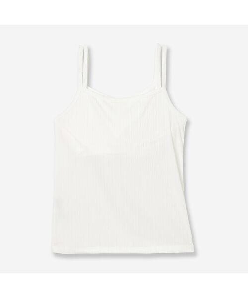 R-ISM / リズム キャミソール・チューブトップ | 【全4色・洗える】カップ付きランダムテレコキャミソール | 詳細2