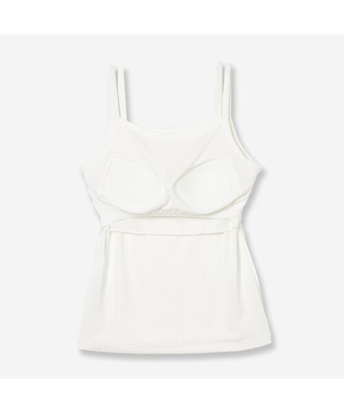 R-ISM / リズム キャミソール・チューブトップ | 【全4色・洗える】カップ付きランダムテレコキャミソール | 詳細3