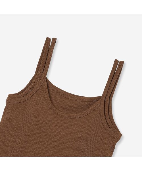 R-ISM / リズム キャミソール・チューブトップ | 【全4色・洗える】カップ付きランダムテレコキャミソール | 詳細4