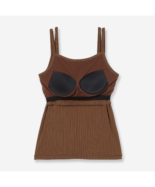 R-ISM / リズム キャミソール・チューブトップ | 【全4色・洗える】カップ付きランダムテレコキャミソール | 詳細6