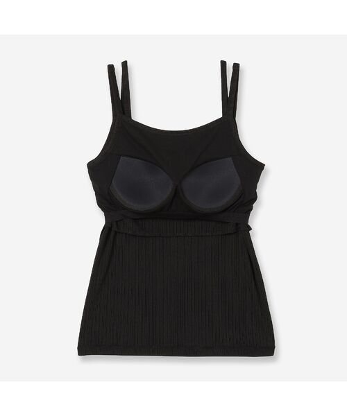 R-ISM / リズム キャミソール・チューブトップ | 【全4色・洗える】カップ付きランダムテレコキャミソール | 詳細9