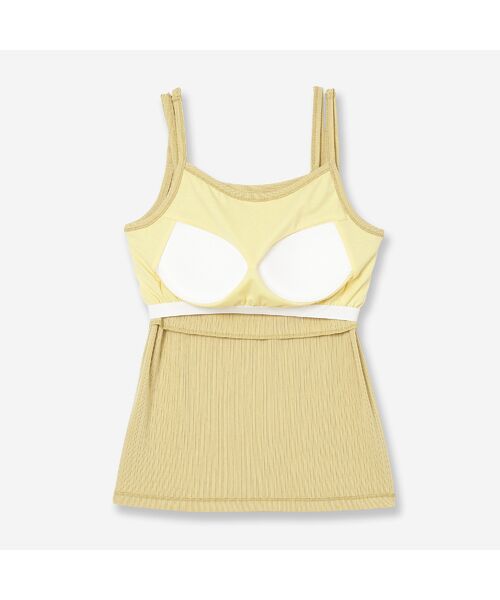 R-ISM / リズム キャミソール・チューブトップ | 【全4色・洗える】カップ付きランダムテレコキャミソール | 詳細12