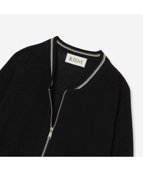 R-ISM / リズム カーディガン・ボレロ | 【アンサンブル対応・洗える】ストローヤーンニットブルゾン | 詳細4