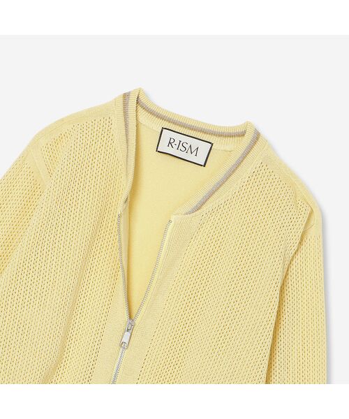 R-ISM / リズム カーディガン・ボレロ | 【アンサンブル対応・洗える】ストローヤーンニットブルゾン | 詳細10