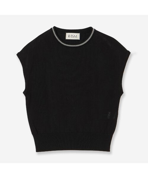 R-ISM / リズム ニット・セーター | 【アンサンブル対応・洗える】ストローヤーンニットプルオーバー（ブラック）