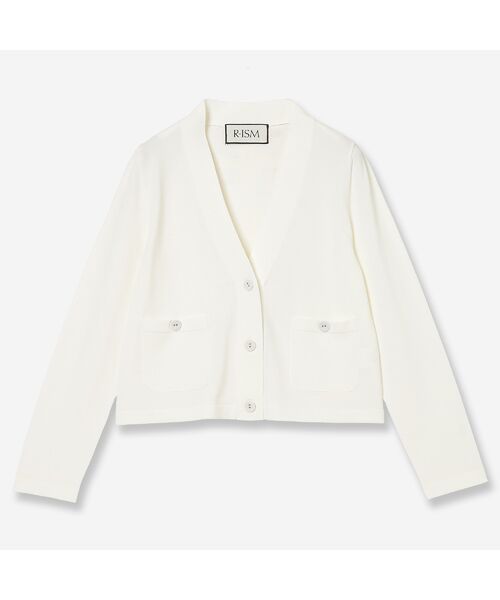R-ISM / リズム カーディガン・ボレロ | 【全4色・洗える】コンパクトニットカーディガン（オフ）