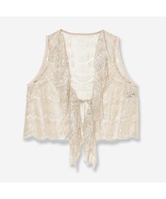 R-ISM / リズム ベスト | 【トレンドアイテム】スカラップレースショートジレ