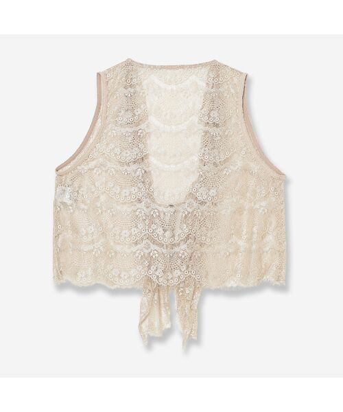 R-ISM / リズム ベスト | 【トレンドアイテム】スカラップレースショートジレ | 詳細3