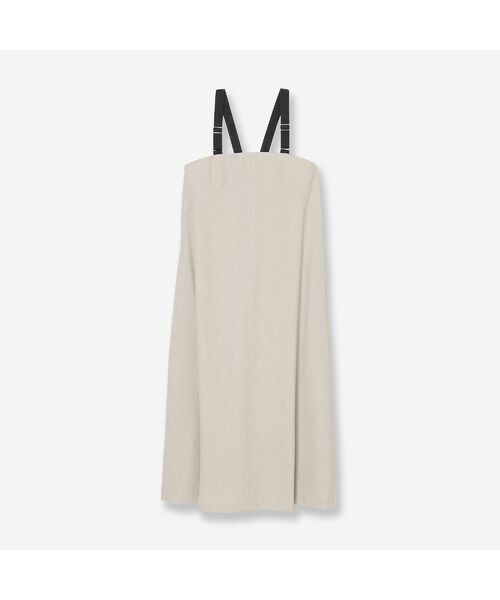 R-ISM / リズム ミニ丈・ひざ丈ワンピース | 【接触冷感・洗える】サロペットスカート（ライトベージュ）