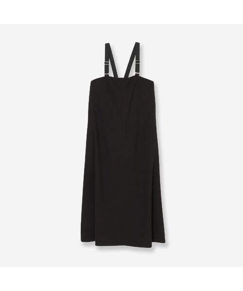 R-ISM / リズム ミニ丈・ひざ丈ワンピース | 【接触冷感・洗える】サロペットスカート（ブラック）