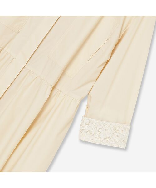 R-ISM / リズム ミニ丈・ひざ丈ワンピース | 【洗える・レース袖】タイプライターシャツワンピース | 詳細2