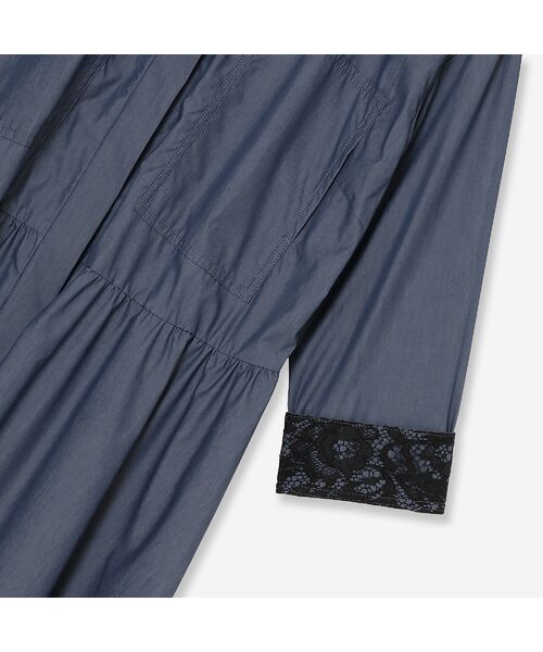 R-ISM / リズム ミニ丈・ひざ丈ワンピース | 【洗える・レース袖】タイプライターシャツワンピース | 詳細5