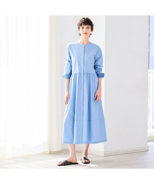 R-ISM / リズム ミニ丈・ひざ丈ワンピース | 【洗える・レース袖】タイプライターシャツワンピース | 詳細7