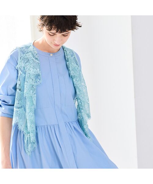 R-ISM / リズム ミニ丈・ひざ丈ワンピース | 【洗える・レース袖】タイプライターシャツワンピース | 詳細16